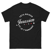 Thumbnail for T-shirt Jurassien noir - Têtu râleur