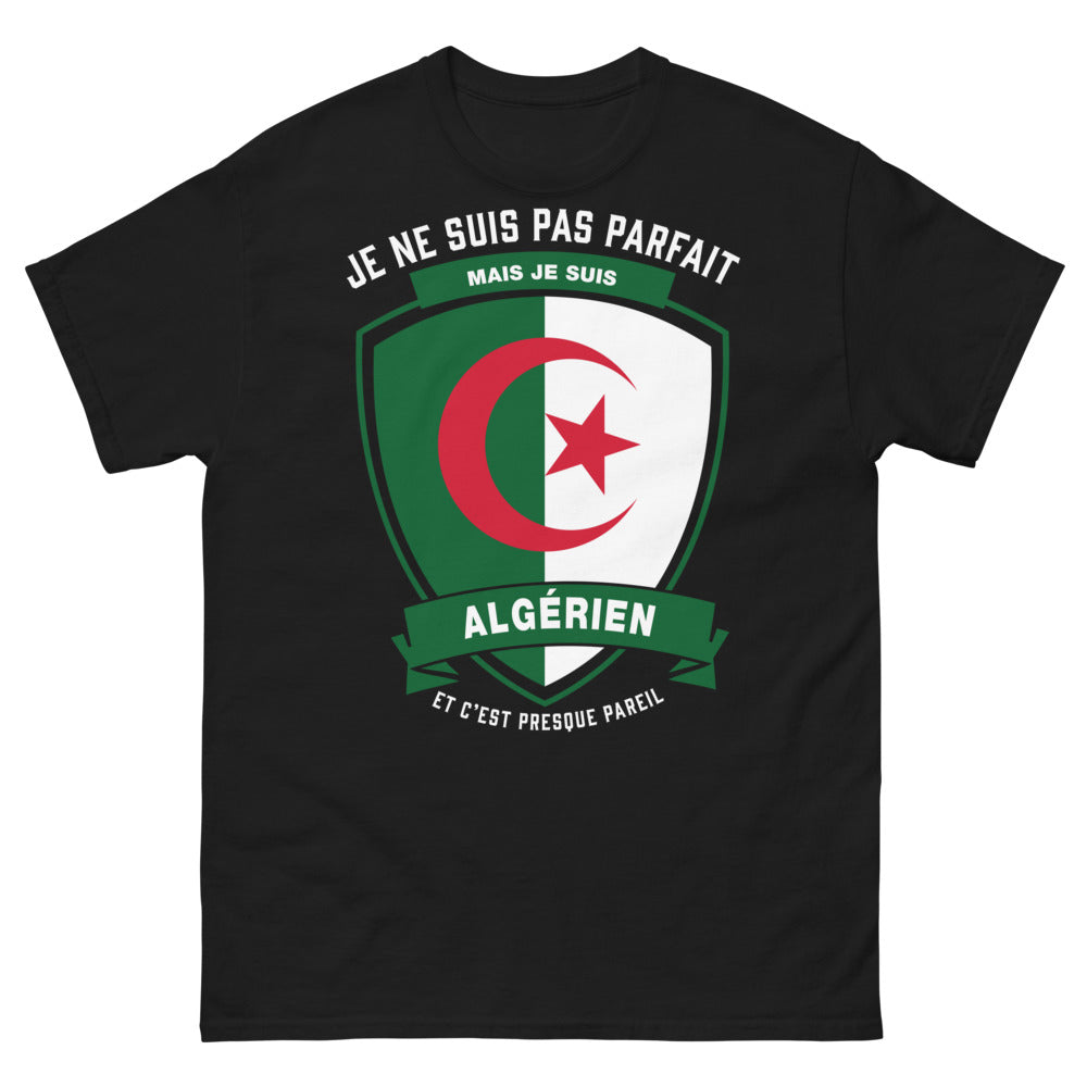 T-shirt Algérien noir face - clin d'œil algérien