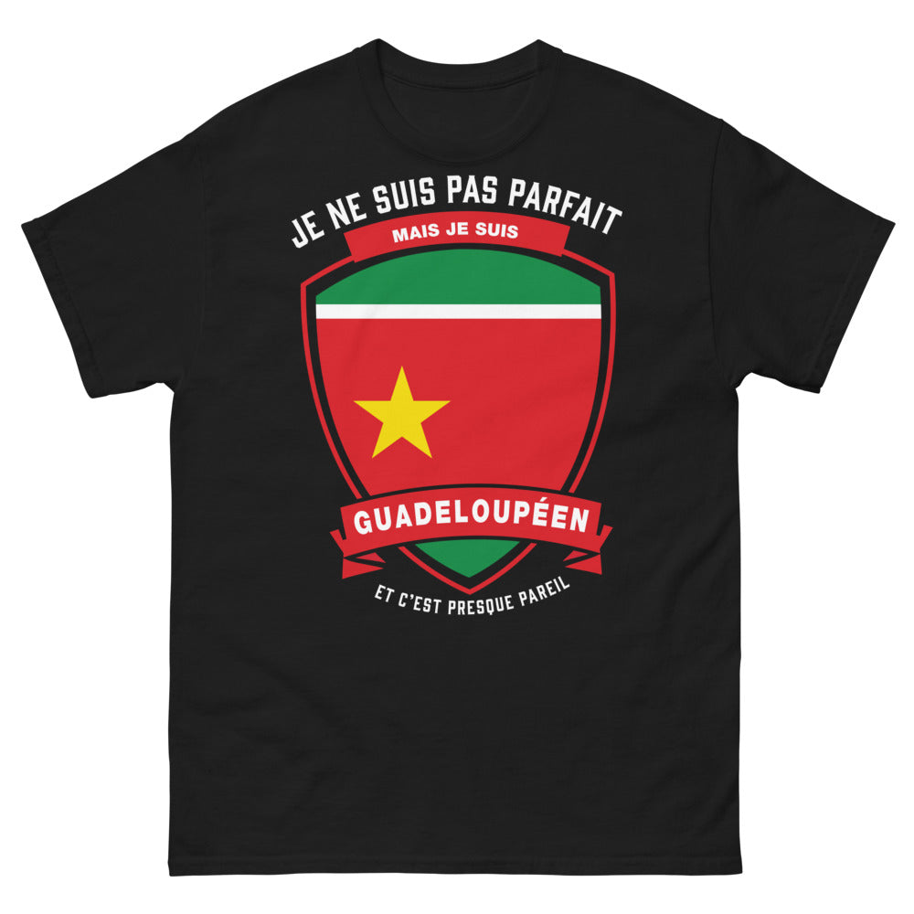 T-shirt Guadeloupe noir - je ne suis pas parfait