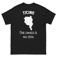 Thumbnail for T-Shirt Ticino nera - Dove comincia la mia storia