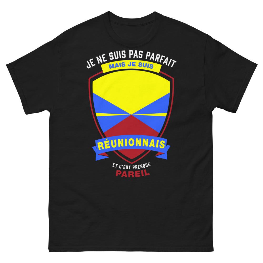 T-shirt Réunionnais noir - Je ne suis pas parfait