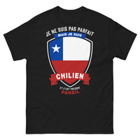 Thumbnail for T-shirt Chilien noir - Je ne suis pas parfait mais je suis chilien