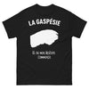 T-shirt Gaspésie noir - Là où mon histoire commence