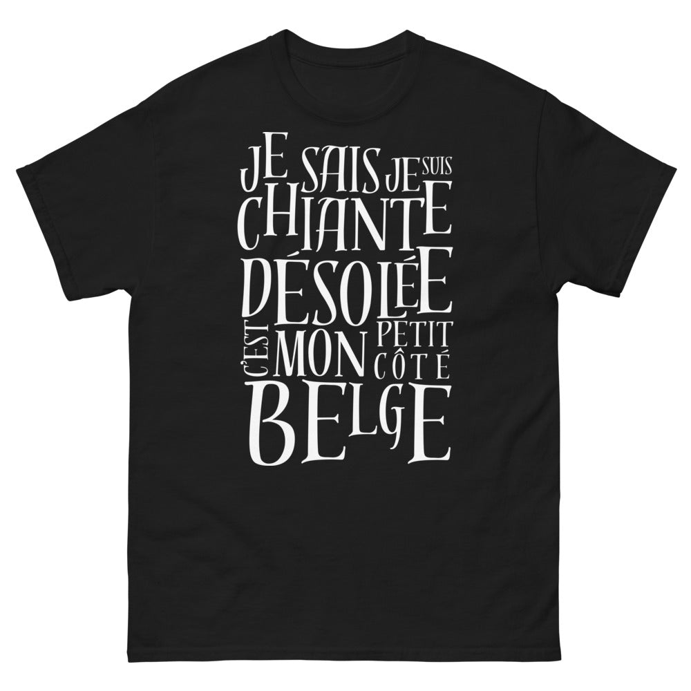 T-shirt Belgique noir - mon petit côté belge