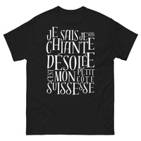 Thumbnail for T-shirt Suisse noir - Je sais, je suis chiante