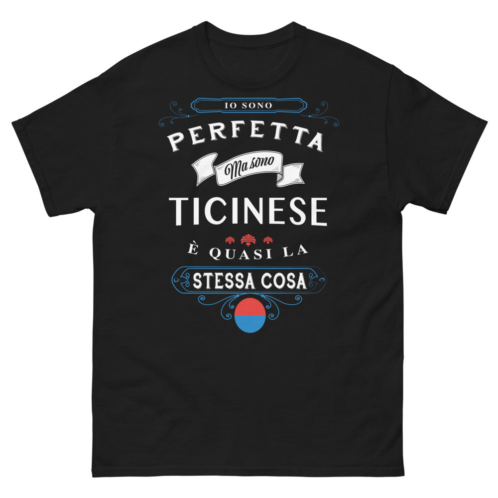 T-shirt ticinese noir - Io sono perfetta