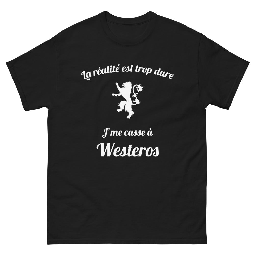T-shirt Westeros noir - La réalité est trop dure