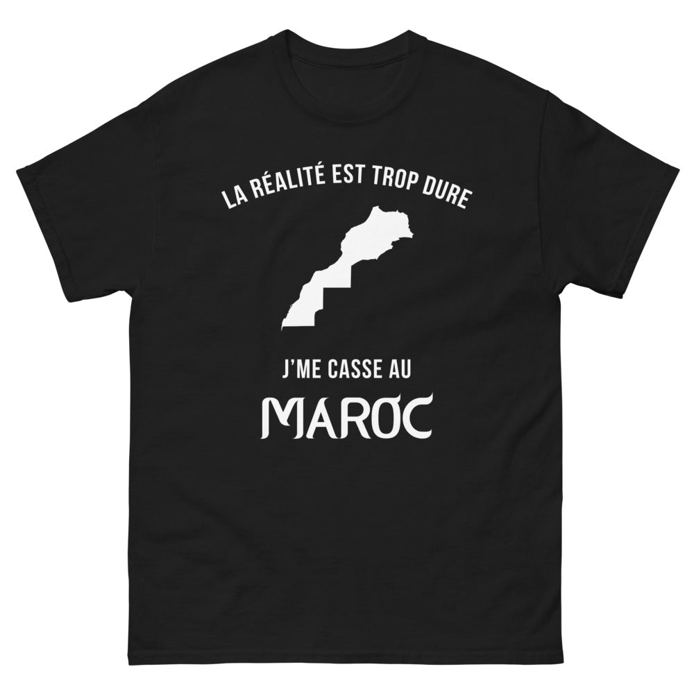 T-shirt Maroc noir - La réalité est trop dure
