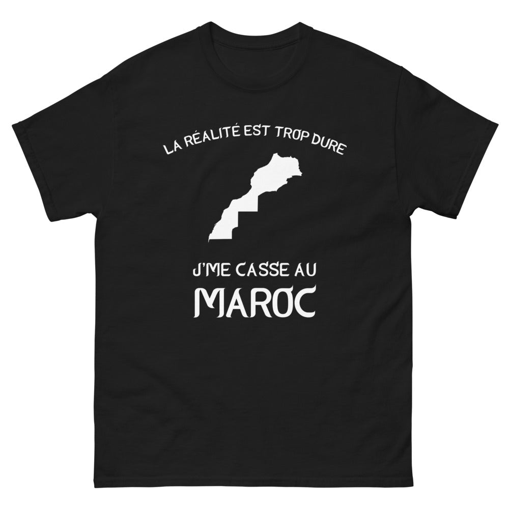 T-shirt Maroc noir face - La réalité est trop dure