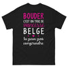 T-shirt Belge noir - bouder avec fierté