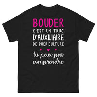 Thumbnail for T-shirt auxiliaire de puériculture noir - L'art de bouder
