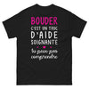 T-shirt aide-soignante noir - bouder, humour d'aide-soignante