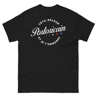 Thumbnail for T-shirt Portoricain noir - têtu râleur