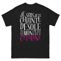 Thumbnail for T-shirt catalan noir - Je sais, je suis chiante