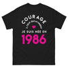 T-shirt 1986 noir - Courage à ceux qui m'aiment