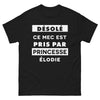 T-shirt Princesse Élodie noir - Désolé ce mec est pris