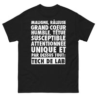 Thumbnail for T-shirt Tech du Labo noir - esprit scientifique et attentionnée