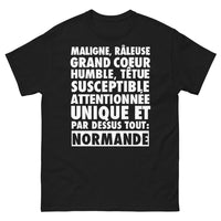 Thumbnail for T-shirt Normande noir - grand cœur et râleur