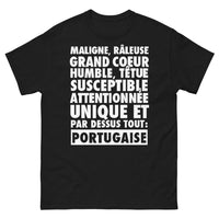 Thumbnail for T-shirt Portugaise noir - têtue et au grand cœur