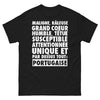 T-shirt Portugaise noir - têtue et au grand cœur