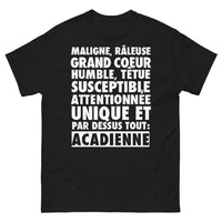 Thumbnail for T-shirt Acadien noir - acadien maligne et râleuse