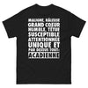 T-shirt Acadien noir - acadien maligne et râleuse