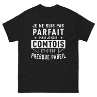 Thumbnail for T-shirt Comtois noir - Je ne suis pas parfait mais je suis Comtois