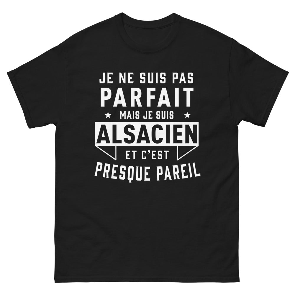 T-shirt Alsacien noir - fier et imperfectible