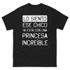 T-shirt galant et princesse incroyable noir - Désolé, ce garçon est déjà avec une princesse incroyable