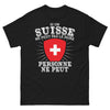 T-shirt Suisse noir - défi helvète