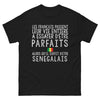 T-shirt Sénégalais noir - Les Français passent leur vie entière