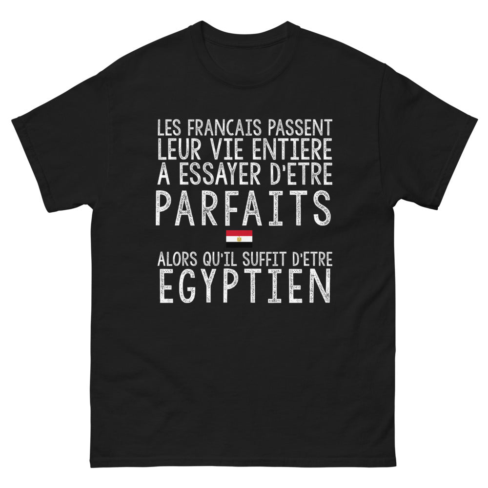 T-shirt Égypte noir - Déclaration égyptienne, humour et fierté
