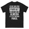 T-shirt Almeida noir face - Je ne suis pas parfait, Almeida