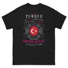 T-shirt Turque noir face - cœur sur la main
