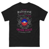 T-shirt Haïtienne noir - cœur sur la main, guerrière