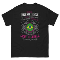 Thumbnail for T-shirt Brésilienne noir - guerrière et grande gueule