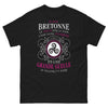 T-shirt Bretagne noir - cœur sur la main, âme guerrière