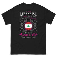 Thumbnail for T-shirt Libanais noir face - Guerrière du Cœur