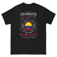 Thumbnail for T-shirt Colombie noir face - guerrière et grande gueule