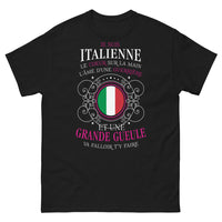 Thumbnail for T-shirt italienne noir - cœur sur la main