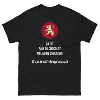 Thumbnail for T-shirt Aveyronnais noir - clin d'œil Pain au Chocolat