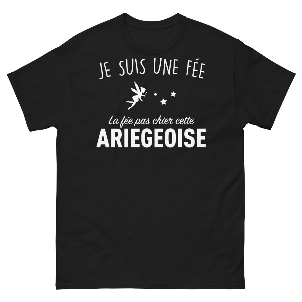 T-shirt Ariège noir face - Je suis une fée