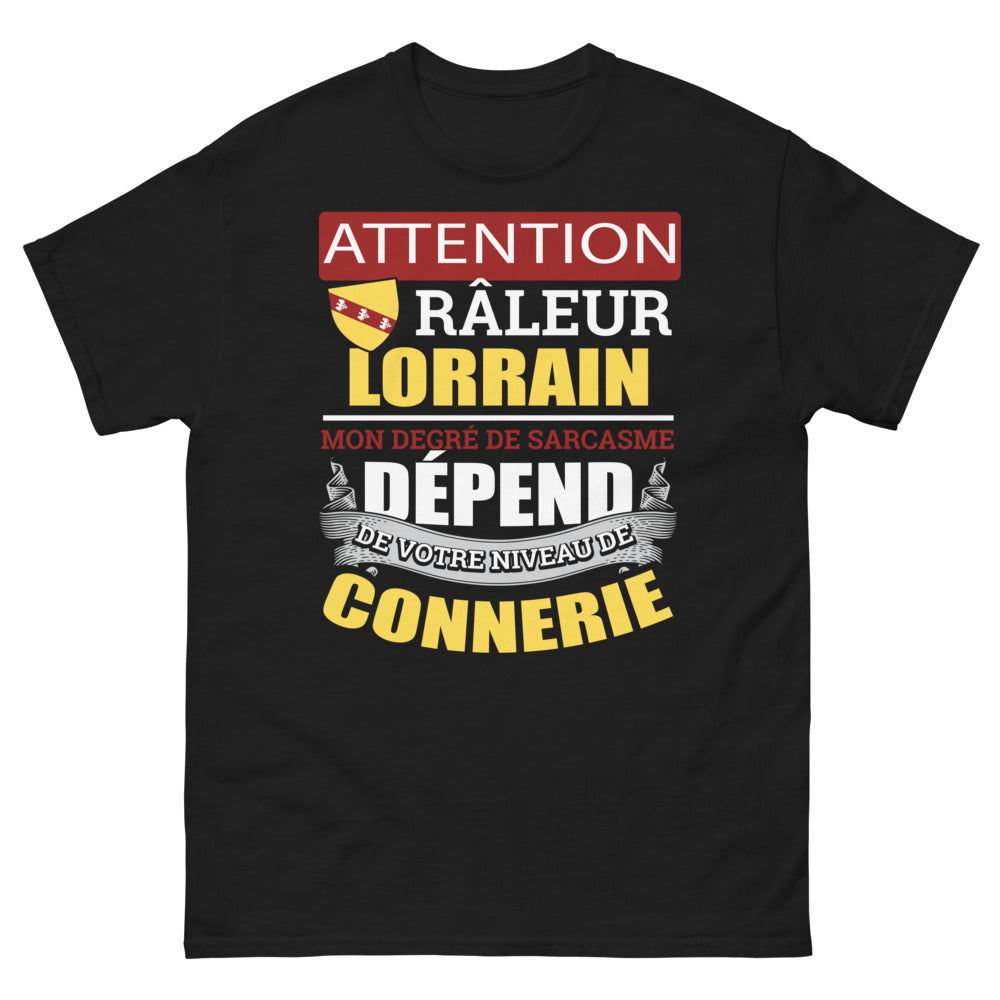 T-shirt Lorraine noir - sarcasme local