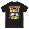 T-shirt Lorraine noir - sarcasme local