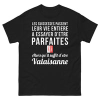 Thumbnail for T-shirt Valaisanne noir - fallait être valaisanne