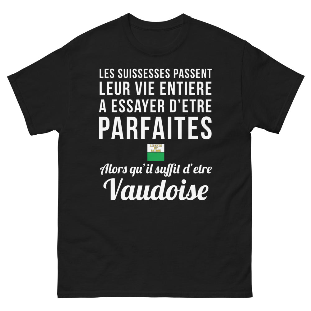 T-shirt Vaudoise noir - simplicité locale