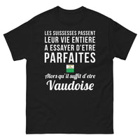 Thumbnail for T-shirt Vaudoise noir - simplicité locale