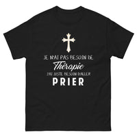 Thumbnail for T-shirt foi et prière noir face - je n'ai pas besoin de thérapie
