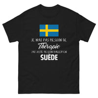 Thumbnail for T-shirt Suède noir - Je n'ai pas besoin de thérapie