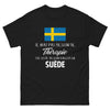 T-shirt Suède noir - Je n'ai pas besoin de thérapie